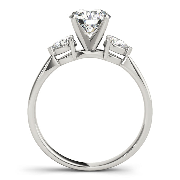 Echuca Three Stone Engagement Ring in 9K Round White Gold