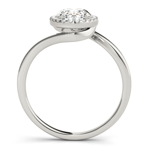 Perth Twisted Shank Halo Engagement Ring