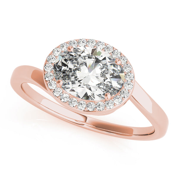 Bondi Oval Halo Engagement Ring