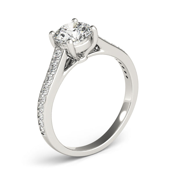 Charisma Pave Engagement Ring in 9K Round White Gold
