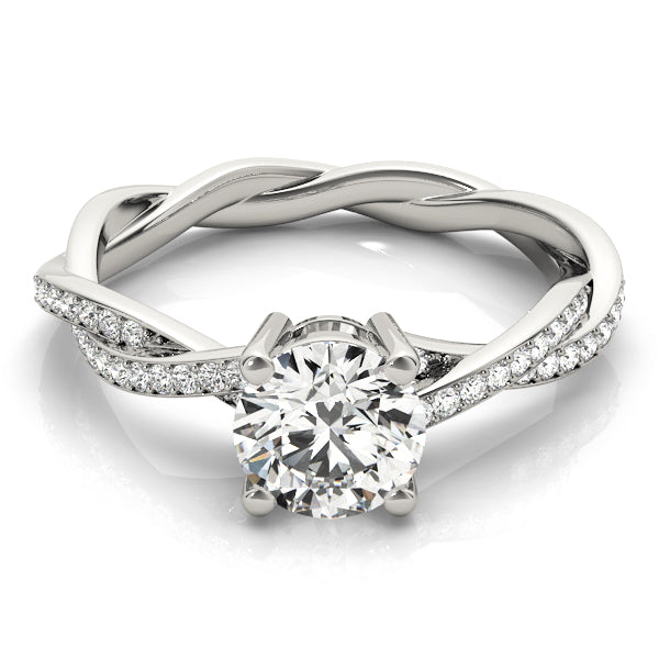 Triumph Nature Inspired Engagement Ring in 9K Round White Gold