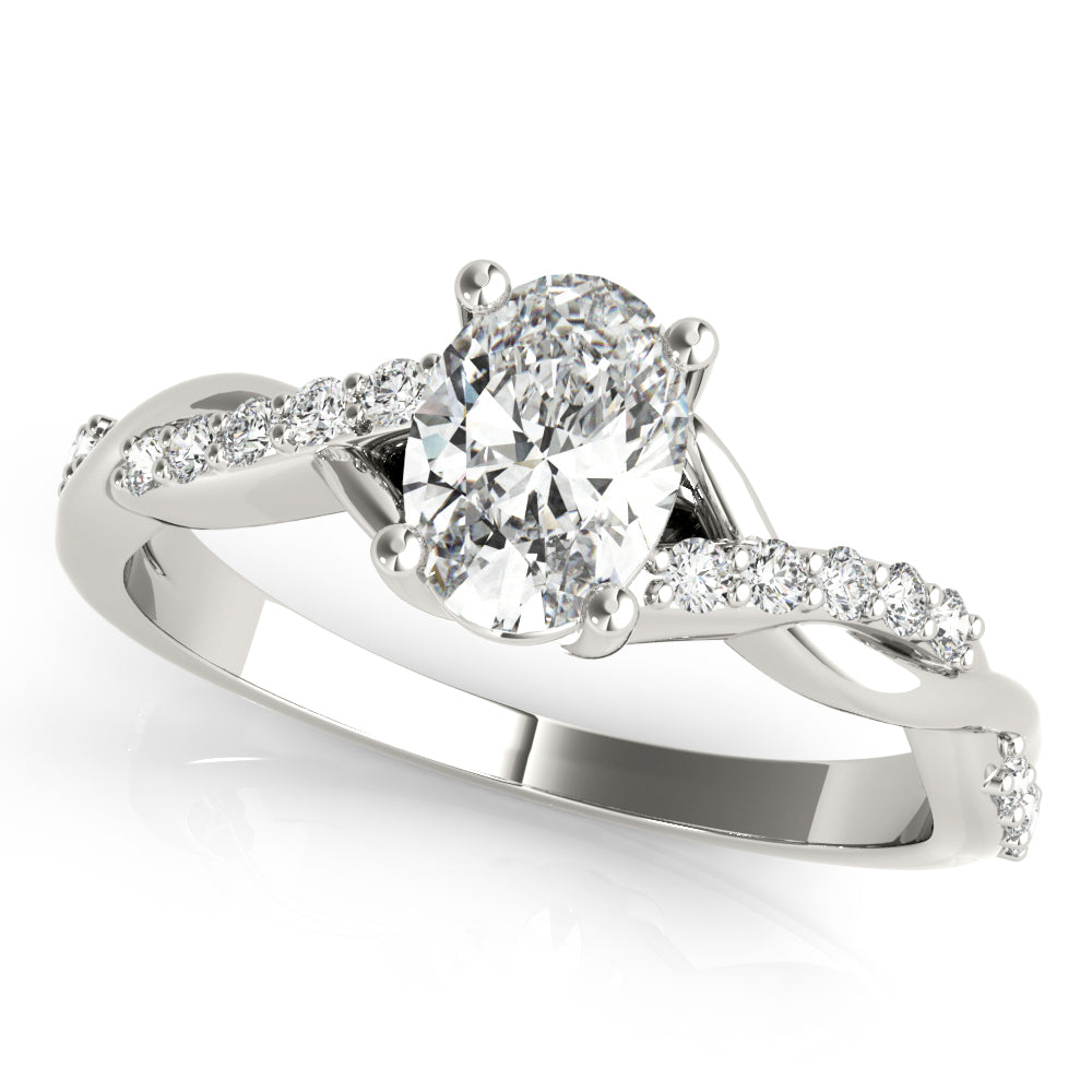 Aurelian Twisted Pave Engagement Ring
