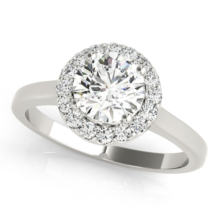 Kiama Halo Engagement Ring in 18K Round Yellow Gold