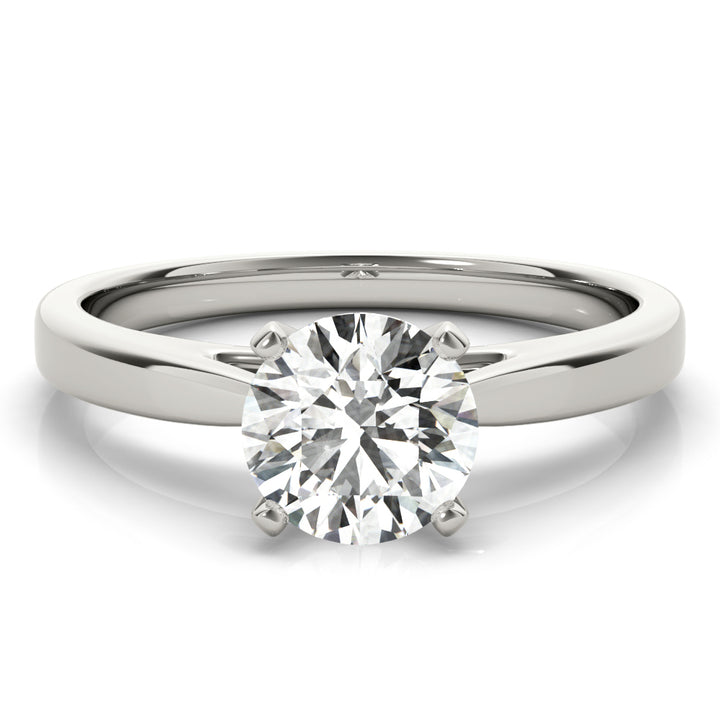 Wisteria Cathedral solitaire Engagement Ring in 9K Round White Gold