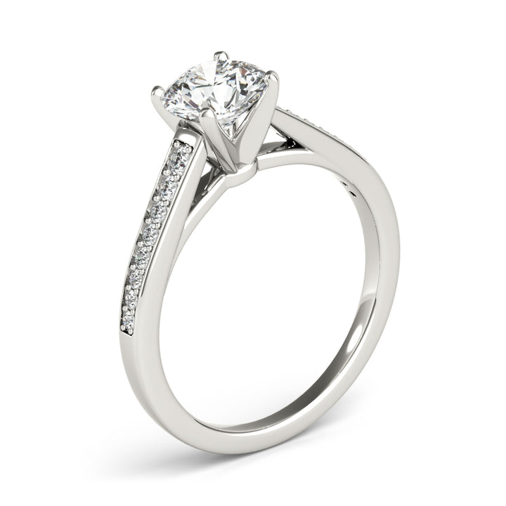 Rockhampton Cathedral Engagement Ring in 9K Round White Gold