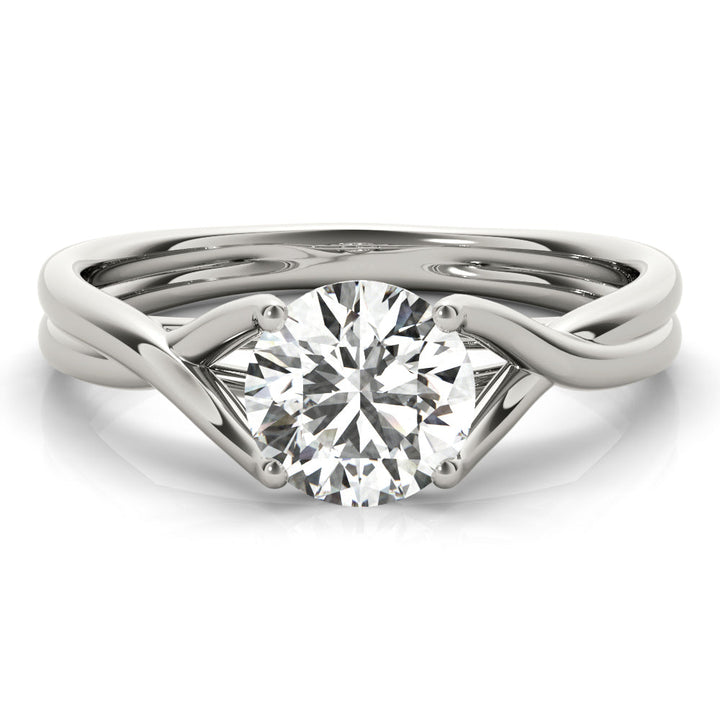 Zephyra Criss Cross Solitare Engagement Ring