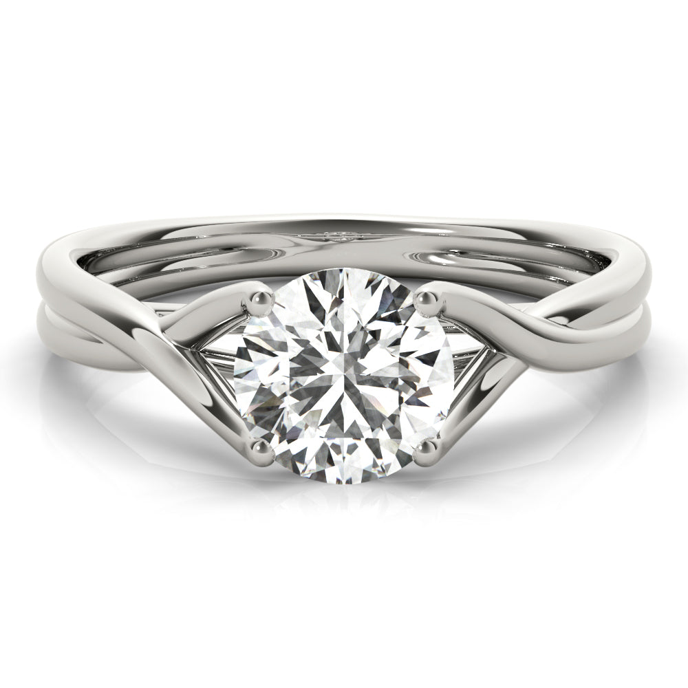 Zephyra Criss Cross Solitare Engagement Ring