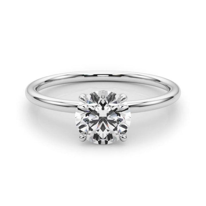 Lavender Basket Solitare Engagement Ring