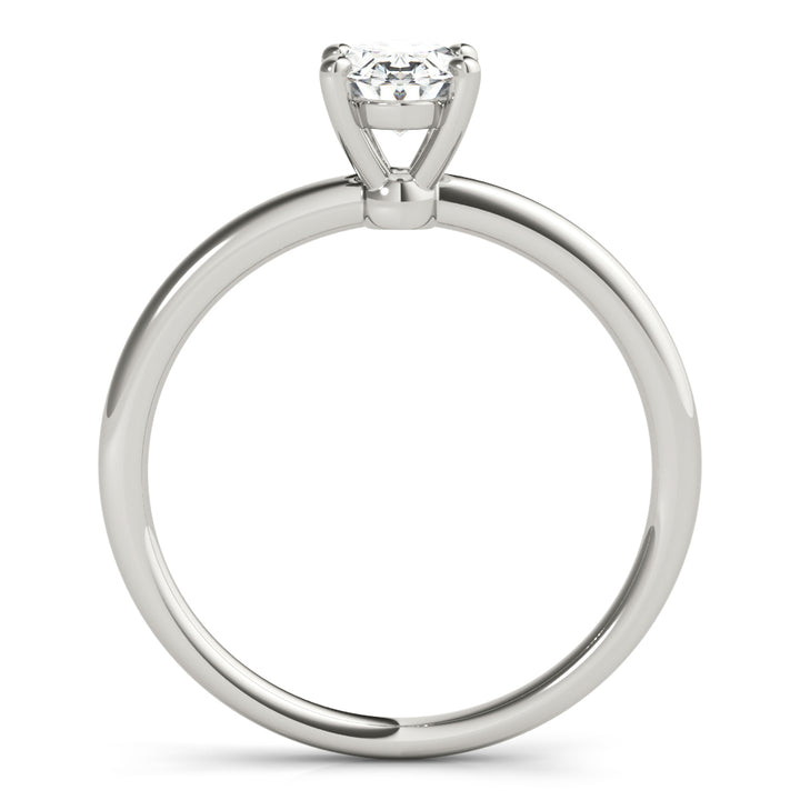 Ivy Oval solitaire Engagement Ring in 9K Round White Gold