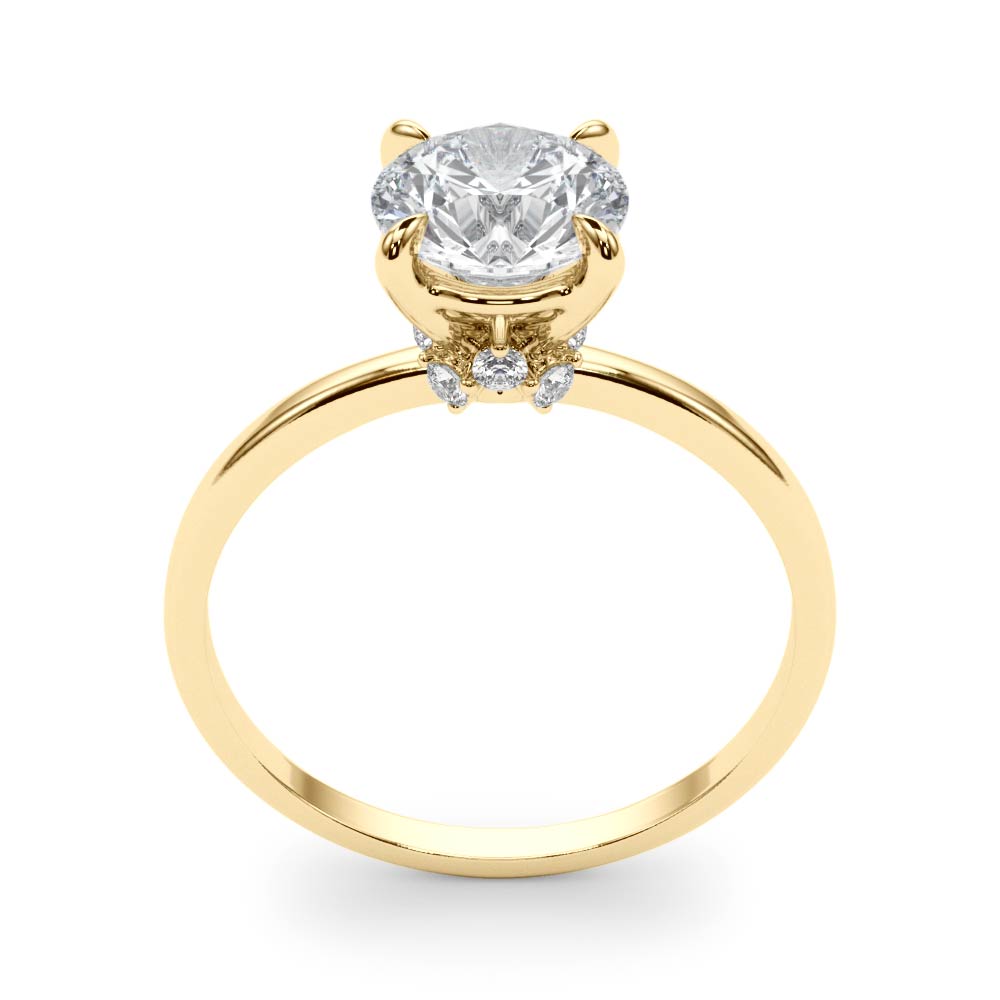 Edelweiss Hidden Halo Solitare Engagement Ring