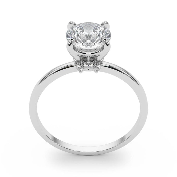 Edelweiss Hidden Halo Solitare Engagement Ring