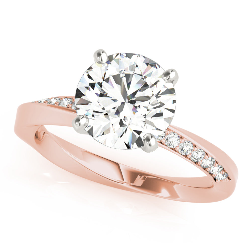 Belleza Bypass Side Stone Engagement Ring