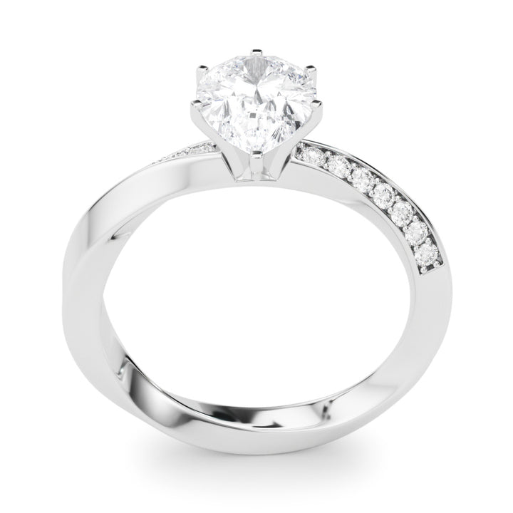 Belleza Bypass Side Stone Engagement Ring