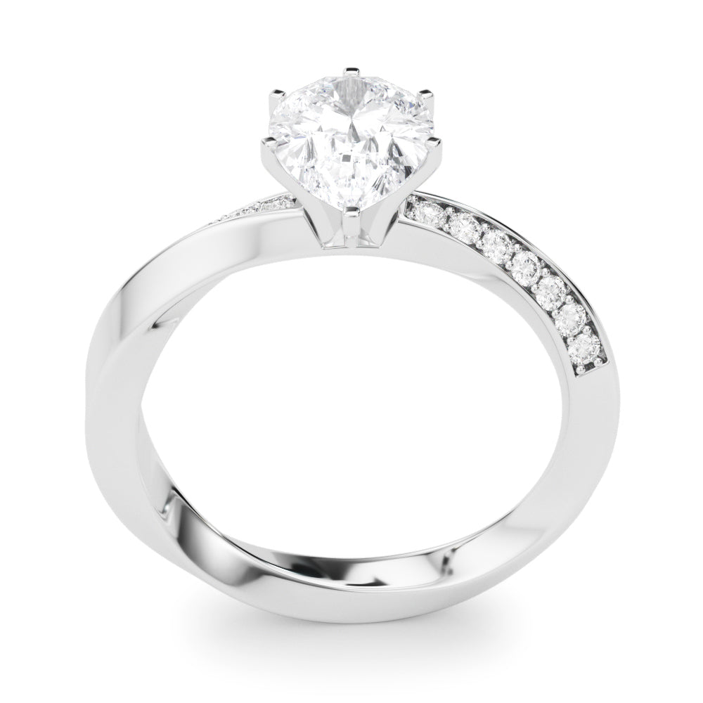 Belleza Bypass Side Stone Engagement Ring