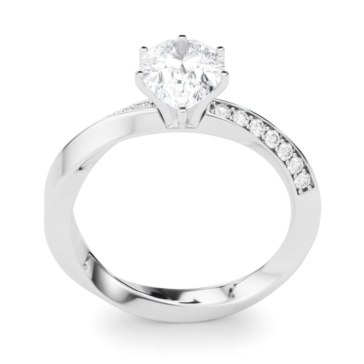 Belleza Bypass Side Stone Engagement Ring