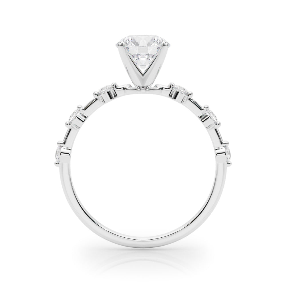 Livia Feature Thin Side Stone Engagement Ring