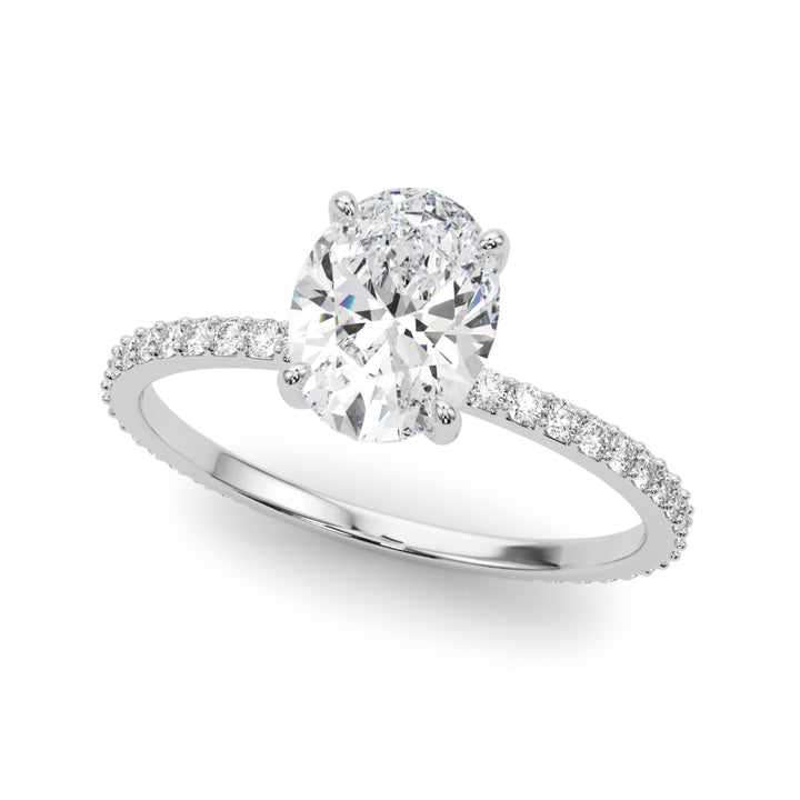 Portsea Hidden Halo Engagement Ring in 18K Round Yellow Gold