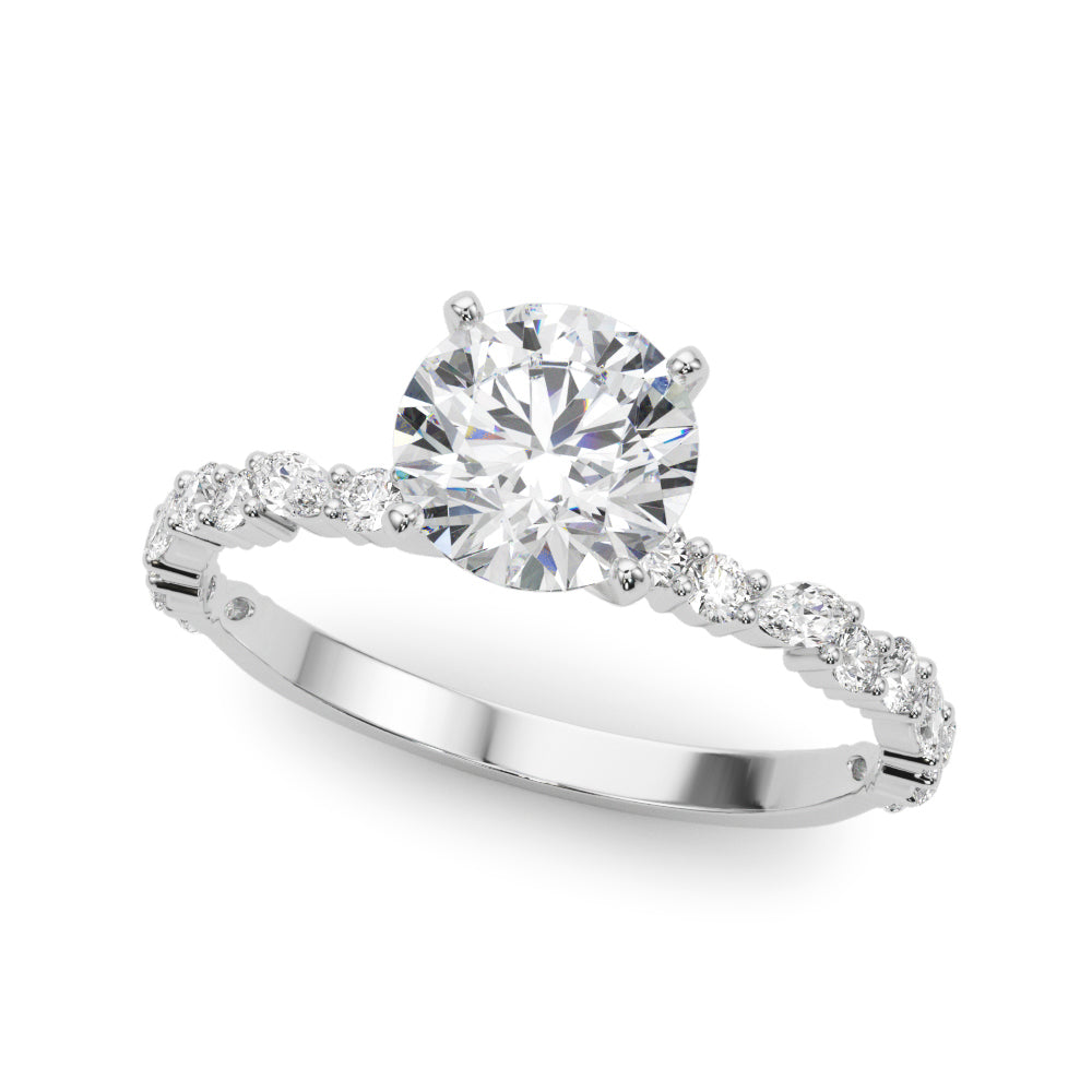 Elegance Multi Side Stone Engagement Ring