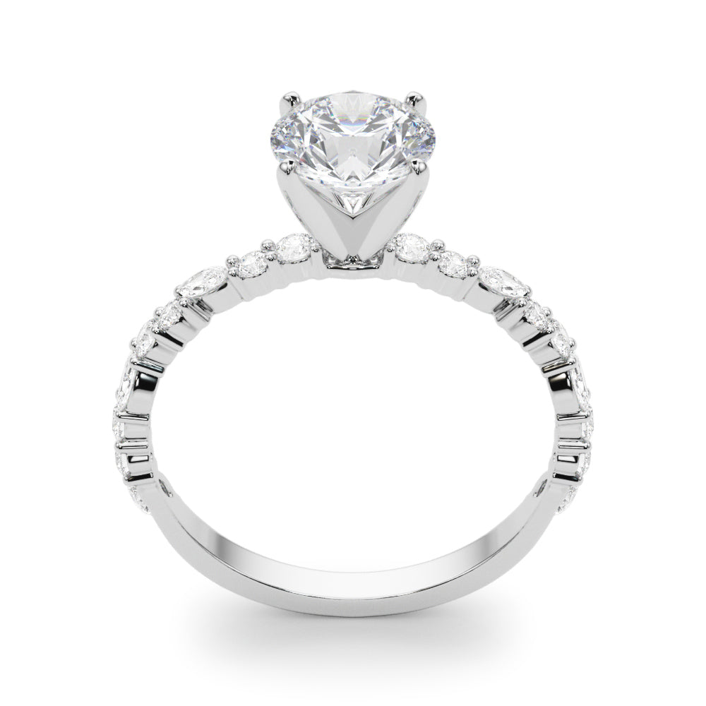 Elegance Multi Side Stone Engagement Ring