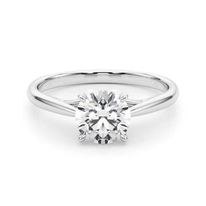 Snapdragon Tappered Shank Solitare Engagement Ring