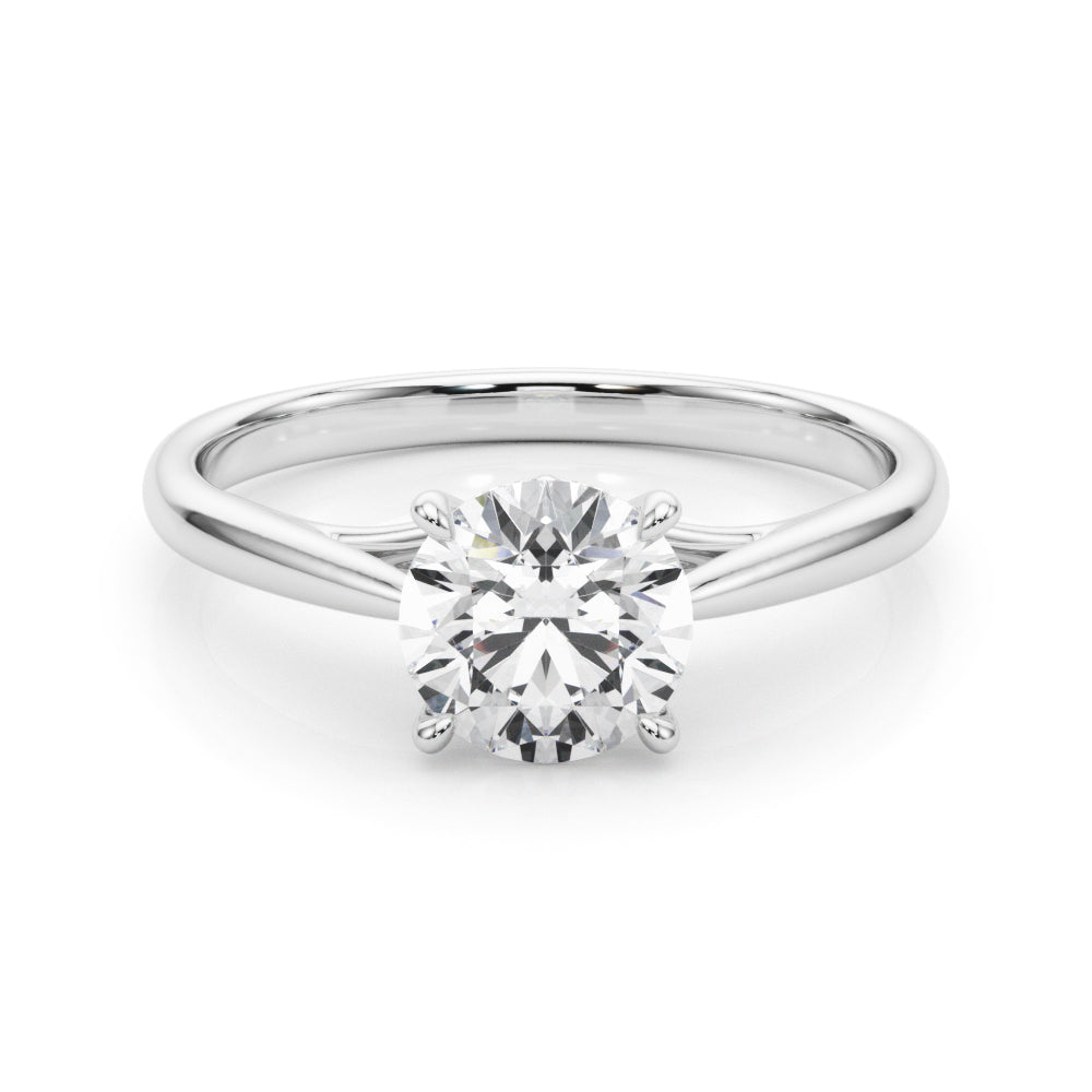 Snapdragon Tappered Shank Solitare Engagement Ring