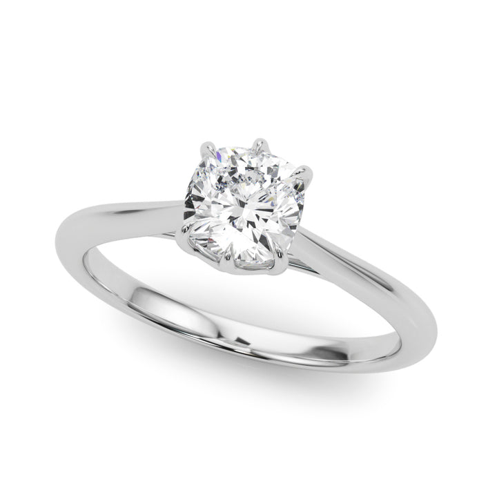 Verbena Thin Solitaire Engagement Ring in 18K Round Yellow Gold