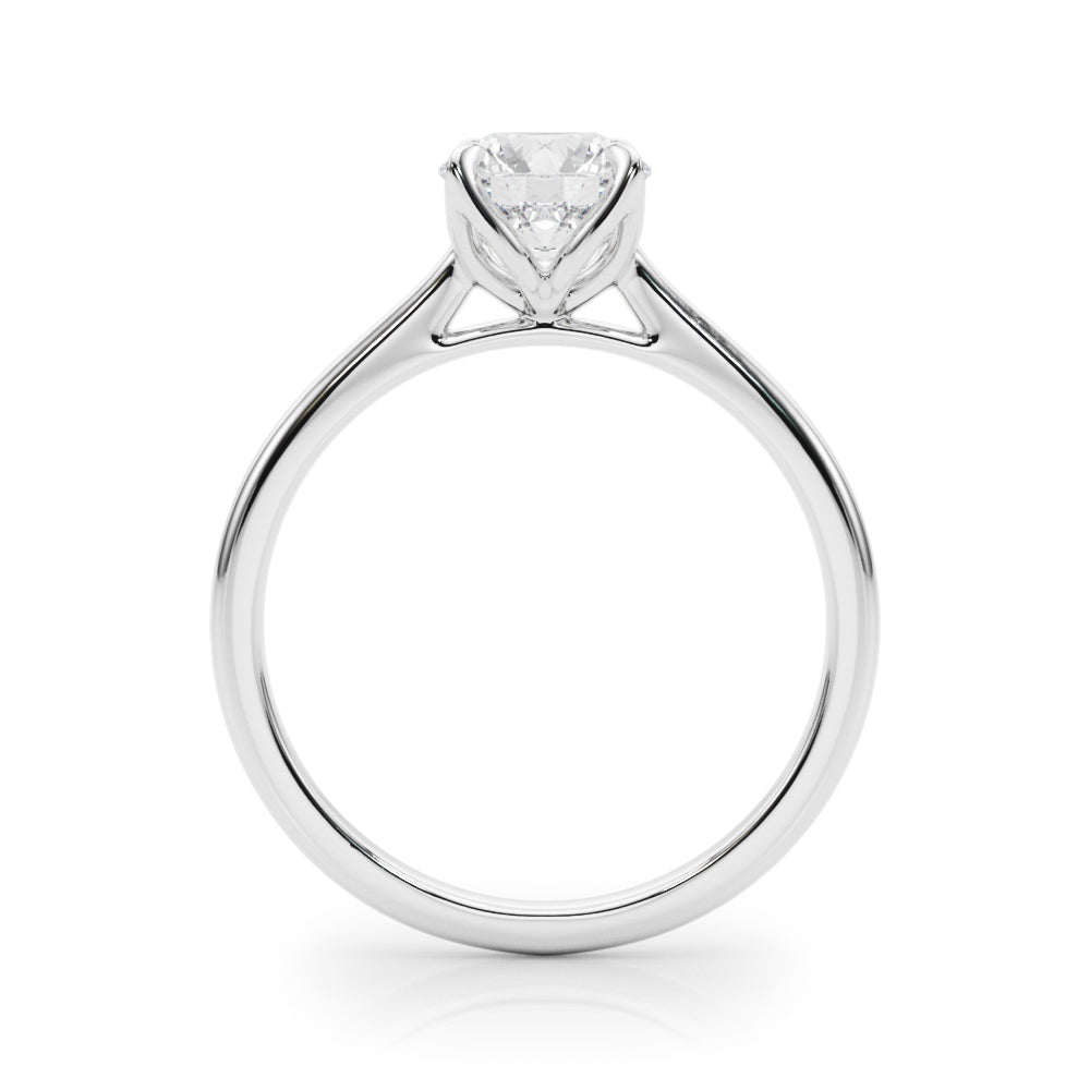 Petunia Leaf Solitare Engagement Ring