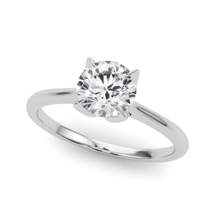 Petunia Leaf solitaire Engagement Ring