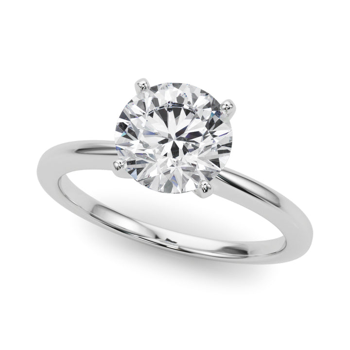 Camellia solitaire Engagement Ring