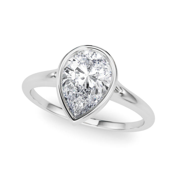 Solitaire Pear Bezel Set