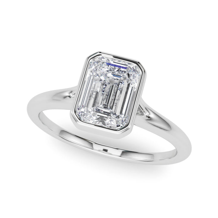 Solitaire Emerald Bezel Set