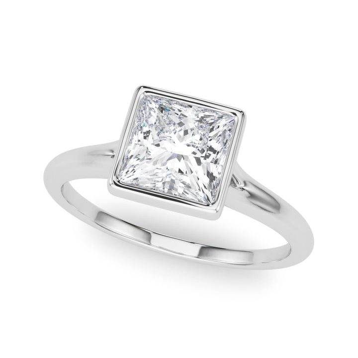 Solitaire Princess Bezel Set