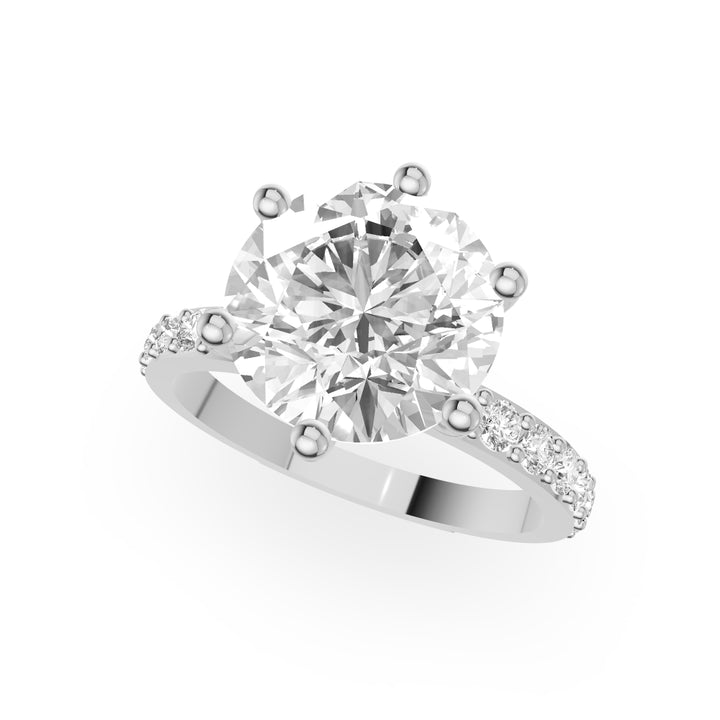 Portsea Hidden Halo Engagement Ring in Round White Gold