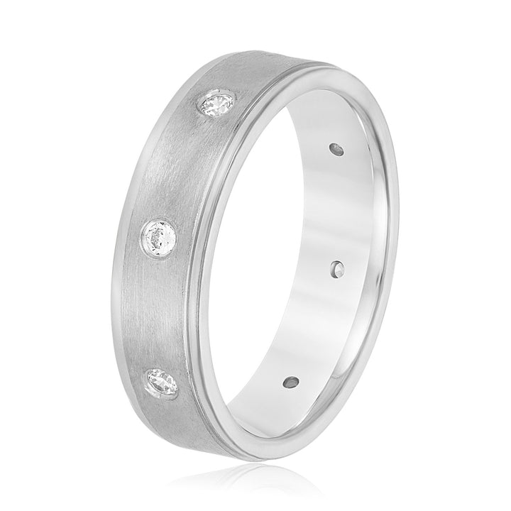 Hudson 6mm Mens Band in Platinum