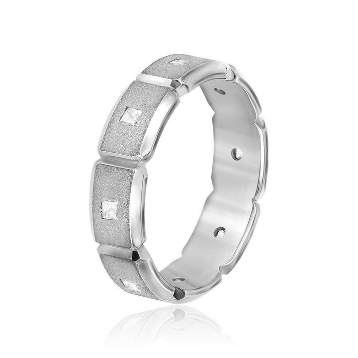 Archer 6mm Mens Band in Platinum