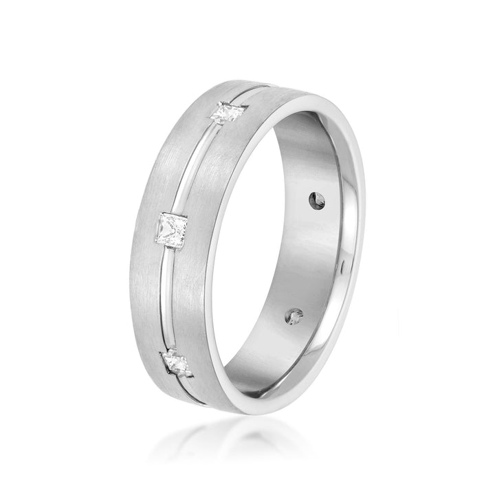 Max 6mm Mens Band in Platinum