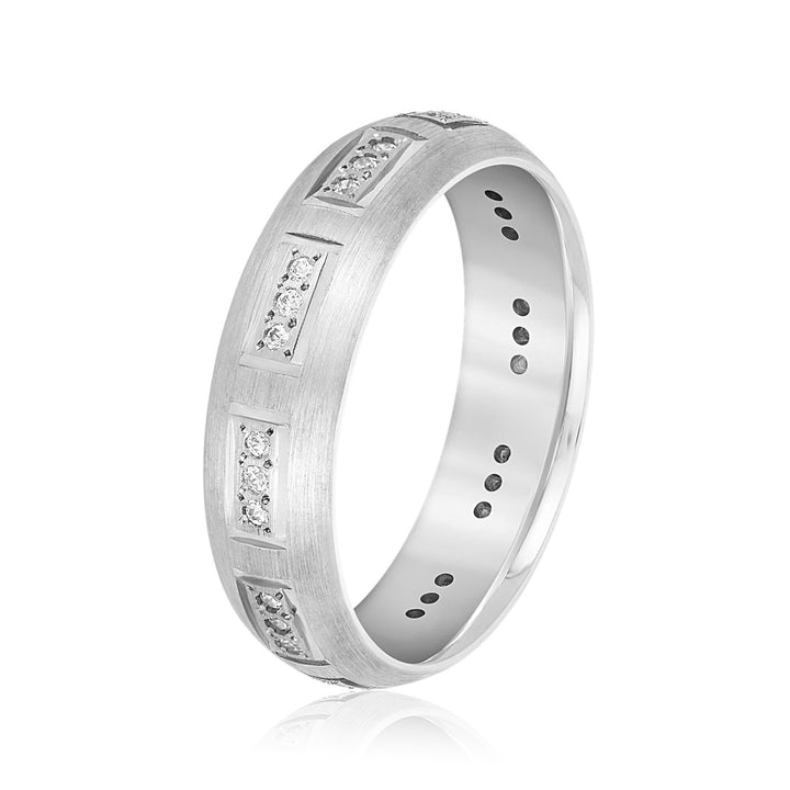 Sebastian 6mm Mens Diamond Band in Platinum