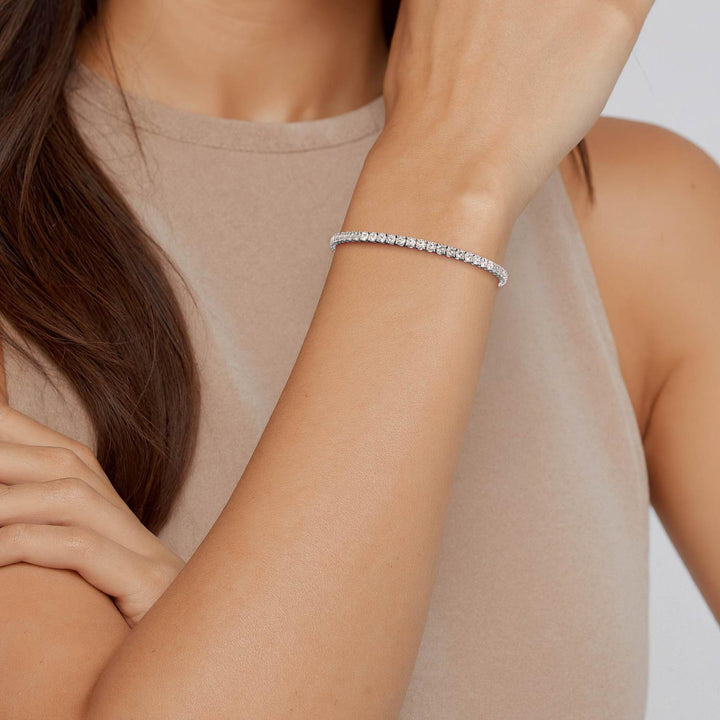 9K White Gold Lab Grown Diamond BRACELET 3.00 Ctw - Ready to Ship