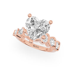 Primrose Pave Engagement Ring in Heart Rose Gold