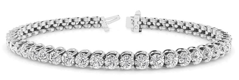7-Inch Silver Bracelet with 2.00 CTW Moissanite Diamonds