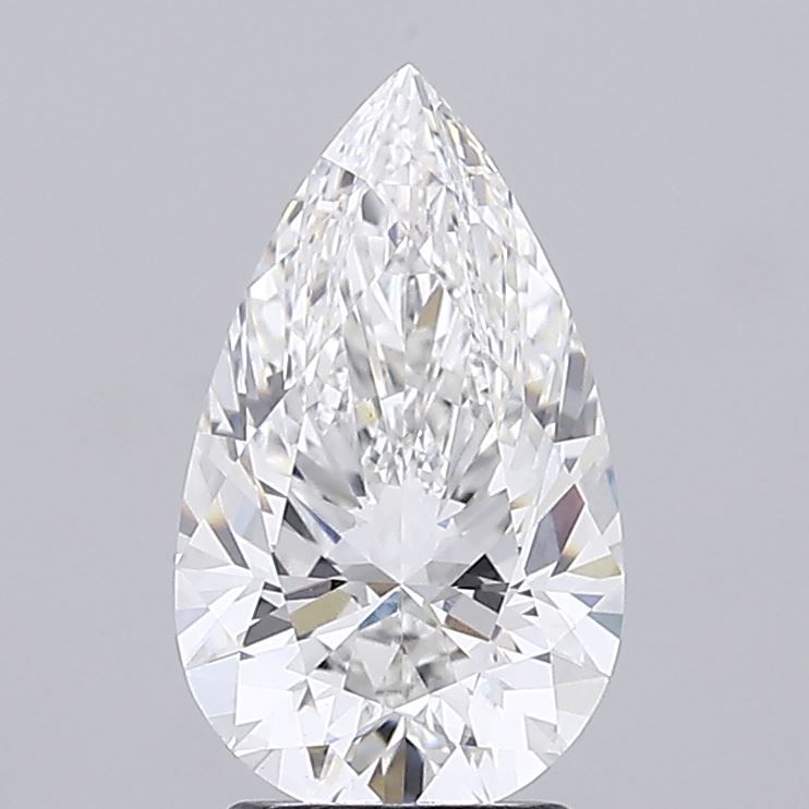 3.02 ct F Colour VVS2 Clarity Pear Shape Lab Grown Diamond