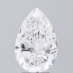 3.0 ct E Colour VVS2 Clarity Pear Shape Lab Grown Diamond
