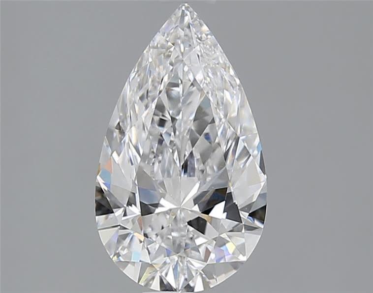 1.5 ct D Colour VVS2 Clarity Pear Shape Lab Grown Diamond