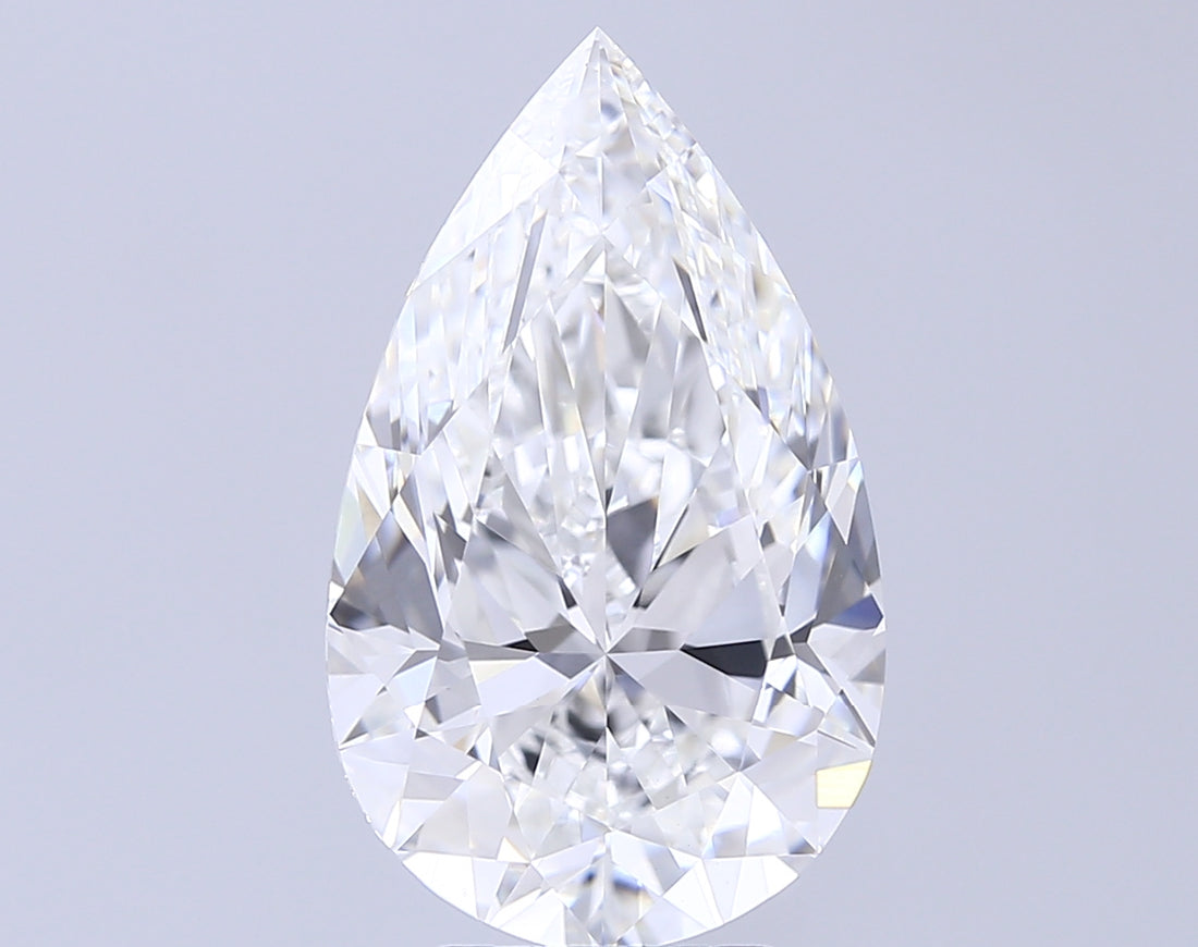 6.01 ct E Colour VVS2 Clarity Pear Shape Lab Grown Diamond