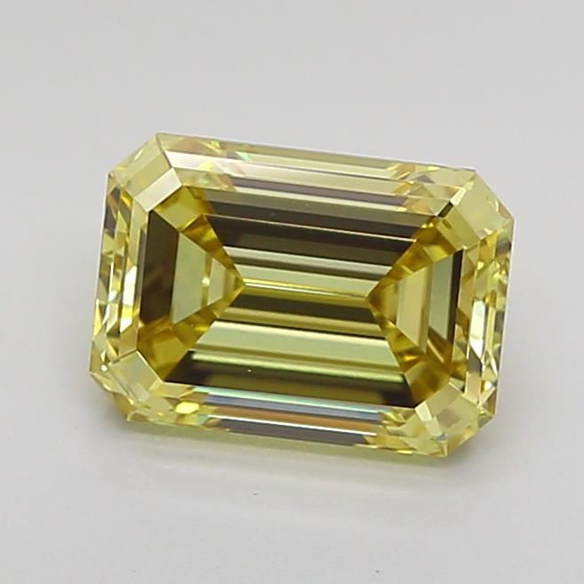 1.5 ct  Colour VVS2 Clarity Emerald Shape Coloured Lab Grown Diamond
