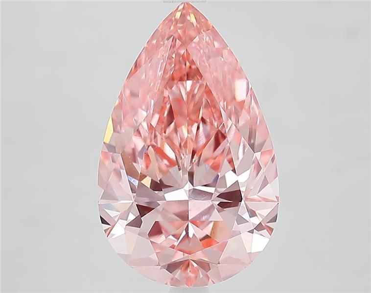 3.82 ct  Colour VVS2 Clarity Pear Shape Coloured Lab Grown Diamond