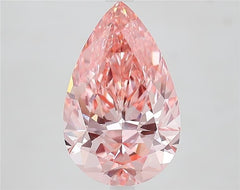 3.82 ct  Colour VVS2 Clarity Pear Shape Coloured Lab Grown Diamond