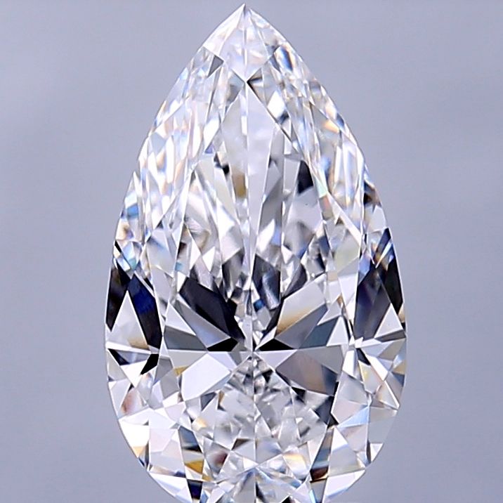 2.81 ct D Colour VVS2 Clarity Pear Shape Lab Grown Diamond