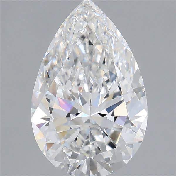 2.1 ct D Colour VVS2 Clarity Pear Shape Lab Grown Diamond