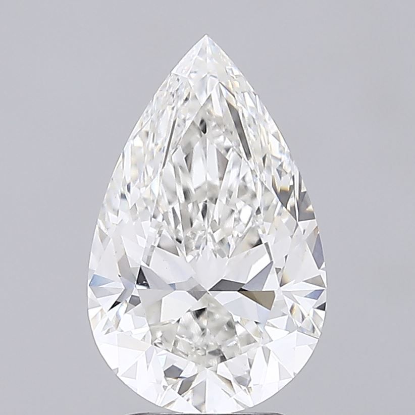 3.08 ct G Colour VVS2 Clarity Pear Shape Lab Grown Diamond